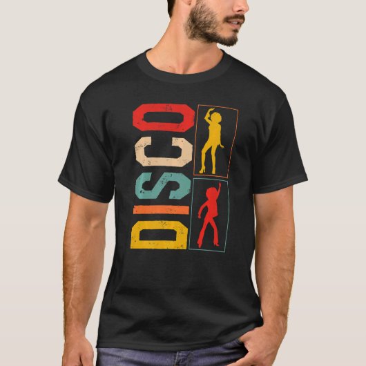 Disco Dansing King Queen  Retro 70's Disco T-shirt (Voorkant)