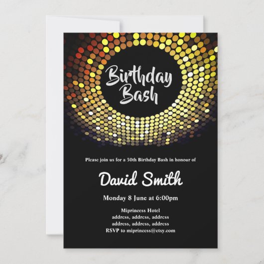 disco , , dansjaar bash kaart (Voorkant)