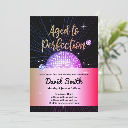 disco , , dansjaar bash kaart (Staand voorkant)