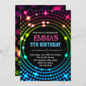 Disco-danskaartenuitnodiging Kaart (Voorkant / Achterkant)