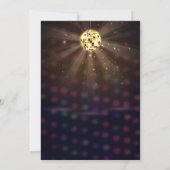 Disco Dansparty personaliseert Birthday RSVP Kaart (Achterkant)