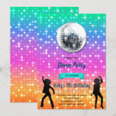 Disco-dansuitnodiging Kaart (Voorkant / Achterkant)
