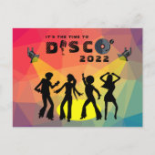 Disco-dansvloer retro multicolor viering briefkaart (Voorkant)