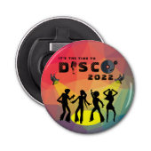 Disco-dansvloer retro multicolor viering button flesopener (Voorkant)