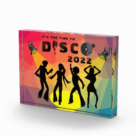 Disco-dansvloer retro multicolor viering fotoblokken (Rechts)