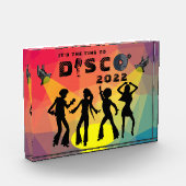 Disco-dansvloer retro multicolor viering fotoblokken (Links)
