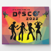 Disco-dansvloer retro multicolor viering fotoplaat (Voorkant)