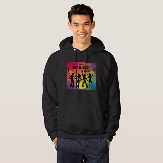 Disco-dansvloer retro multicolor viering hoodie (Voorkant volledig)