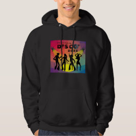 Disco-dansvloer retro multicolor viering hoodie