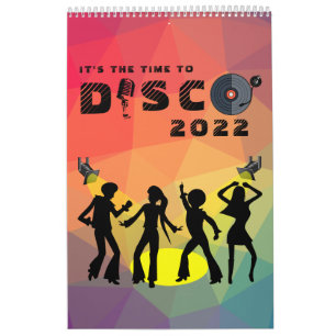 Disco-dansvloer retro multicolor viering kalender