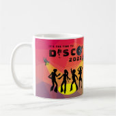 Disco-dansvloer retro multicolor viering koffiemok (Links)