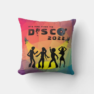 Disco-dansvloer retro multicolor viering  kussen