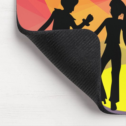 Disco-dansvloer retro multicolor viering muismat (Hoek)