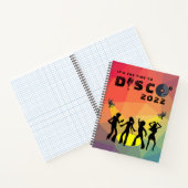 Disco-dansvloer retro multicolor viering notitieboek (Binnen)