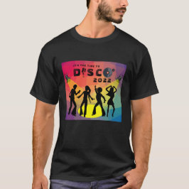 Disco-dansvloer retro multicolor viering t-shirt