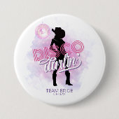 Disco Darlin' Bachelorette Team Bride ID928 Ronde Button 7,6 Cm (Voorkant)