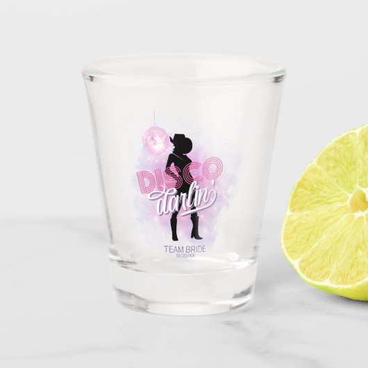 Disco Darlin' Bachelorette Team Bride ID928 Shot Glas (Voorkant)