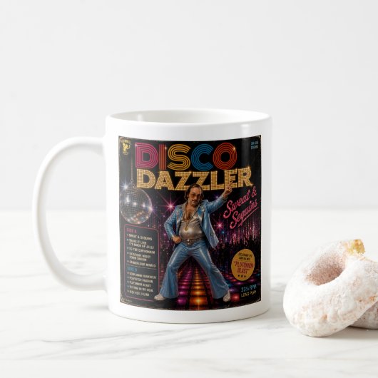 Disco Dazzler Album Koffiemok (Met donut)