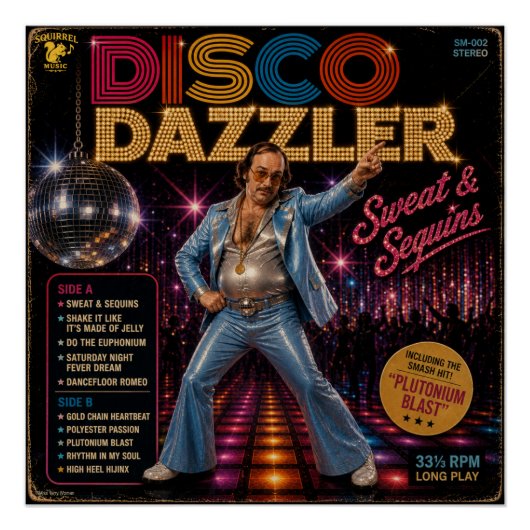Disco Dazzler Album Perfect Poster (Voorkant)