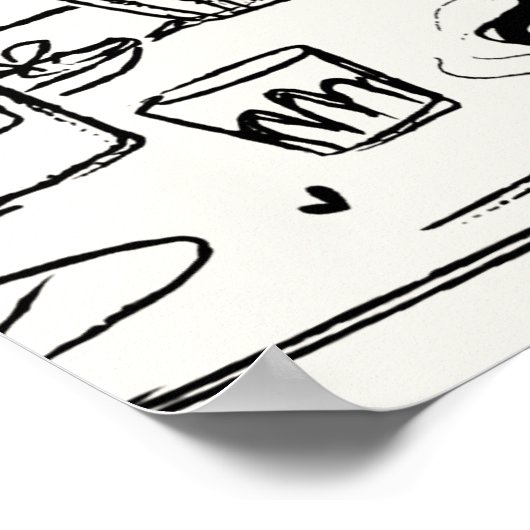 Disco de avond voor bruiloft welkom teken poster (Hoek)