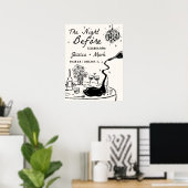 Disco de avond voor bruiloft welkom teken poster (Thuiskantoor)