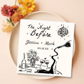 Disco de avond voor het huwelijk servet