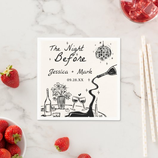 Disco de avond voor het huwelijk servet (Insitu)