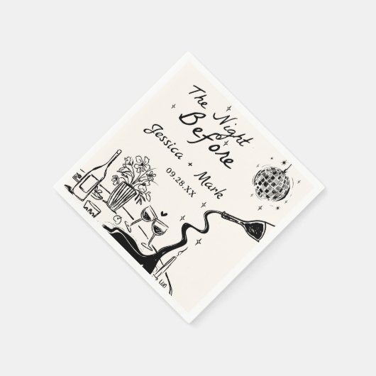 Disco de avond voor het huwelijk servet (Hoek)