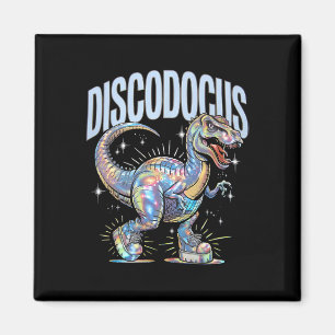 Disco Dinosaur Diplodocus 70s Dino Dansen Funny D Magneet