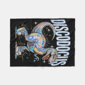 Disco Dinosaur Diplodocus 70s Dino Dansen Grappig Fleece Deken (Voorkant (Horizontaal))