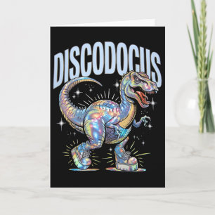 Disco Dinosaur Diplodocus 70s Dino Dansen Grappig  Kaart