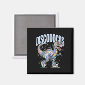 Disco Dinosaur Diplodocus 70s Dino Dansen Grappig  Magneet (Voorkant / Achterkant)