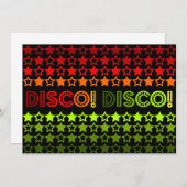 Disco. Disco. Uitnodiging/aankondiging Kaart (Voorkant / Achterkant)