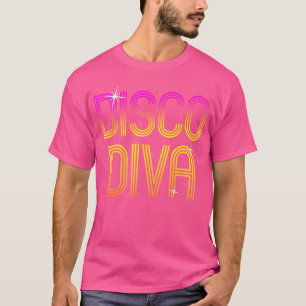 Disco Diva 70S 80S Familie Feest Dans Thema T-shirt
