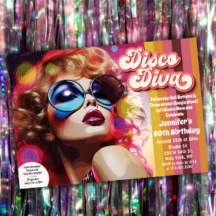 Disco Diva 70s Disco uitnodiging