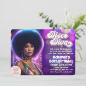 Disco Diva 70's Feestuitnodiging Kaart (Staand voorkant)