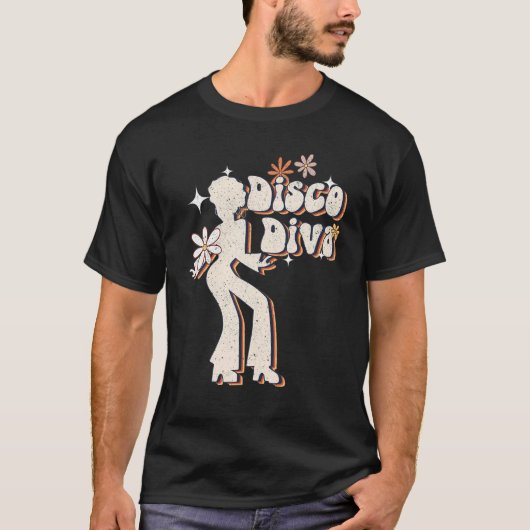 Disco Diva Dancing Queen 70s 80s Dance Par T-shirt (Voorkant)