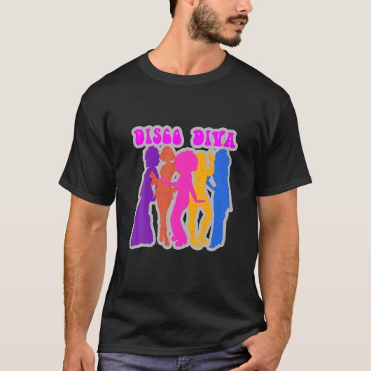 Disco Diva Disco Outfit Vrouwen Disco Girl Costume T-shirt (Voorkant)