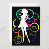 Disco Diva Girls Night Out Kaart (Voorkant / Achterkant)