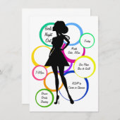 Disco Diva Girls Night Out Kaart (Voorkant / Achterkant)