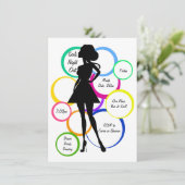 Disco Diva Girls Night Out Kaart (Staand voorkant)