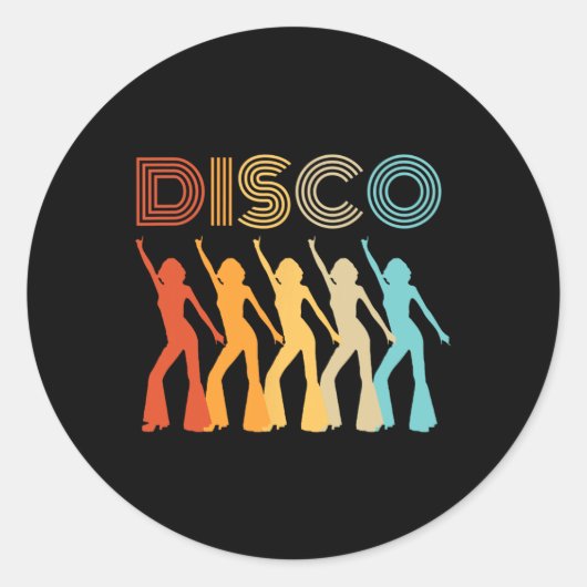 Disco Diva Thmed Party 70s Retro 70's Dan Ronde Sticker (Voorkant)