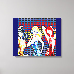 Disco Divas 70 Canvas Afdruk