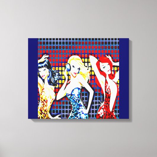 Disco Divas 70 Canvas Afdruk (Voorkant)