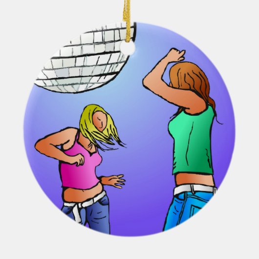 Disco Divas Keramisch Ornament (Achterkant)