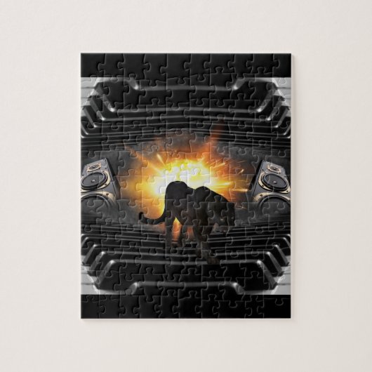 disco DJ-toetsenbord zwart, Deejay Legpuzzel (Verticaal)