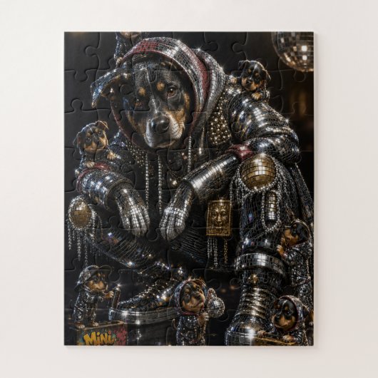 Disco Dog & Mini Me Crew Legpuzzel (Verticaal)