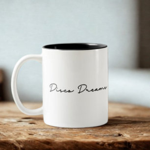 Disco Dreams Quote Tweekleurige Koffiemok