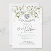 Disco Dusty Blue Floral Ball Vrijgezellenfeest Kaart (Voorkant)