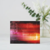 Disco Electronic Music Techno Party Background Art Uitnodiging Briefkaart (Staand voorkant)